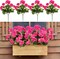 4PCS Home Decor Fake Plants Artificial Flowers Artificial Geraniums Outdoor Fake Flowers Artificial Flowers Fake Silk Bouquet